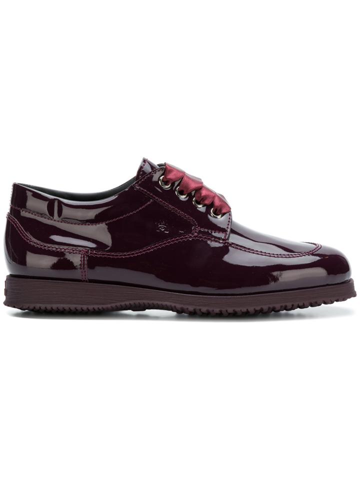 Hogan Satin Laces Oxford Shoes - Red