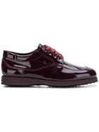 Hogan Satin Laces Oxford Shoes - Red
