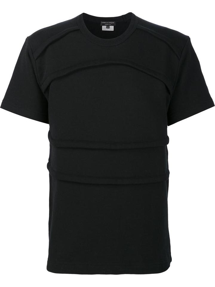 Comme Des Garçons Homme Plus Panelled T-shirt, Men's, Size: Large, Black, Cotton