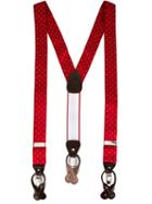 Canali Classic Braces, Men's, Red, Silk/leather