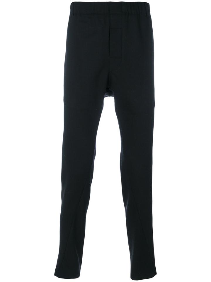Ann Demeulemeester - Drop-crotch Trousers - Men - Cotton/spandex/elastane/virgin Wool - L, Black, Cotton/spandex/elastane/virgin Wool