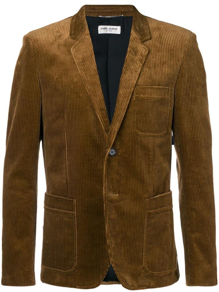 Saint Laurent Corduroy Blazer - Brown