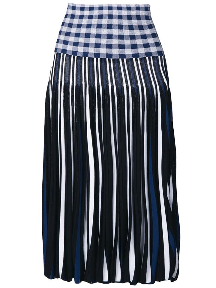 Sonia Rykiel Woven Pleated Skirt - Blue
