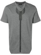 Frankie Morello V-neck T-shirt - Grey