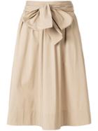Steffen Schraut Bow Tie Waist Midi Skirt - Nude & Neutrals