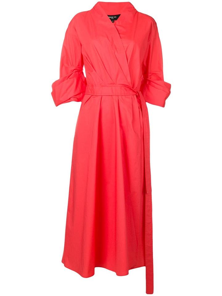 Paule Ka Wrap Midi Dress - Pink