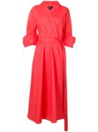 Paule Ka Wrap Midi Dress - Pink