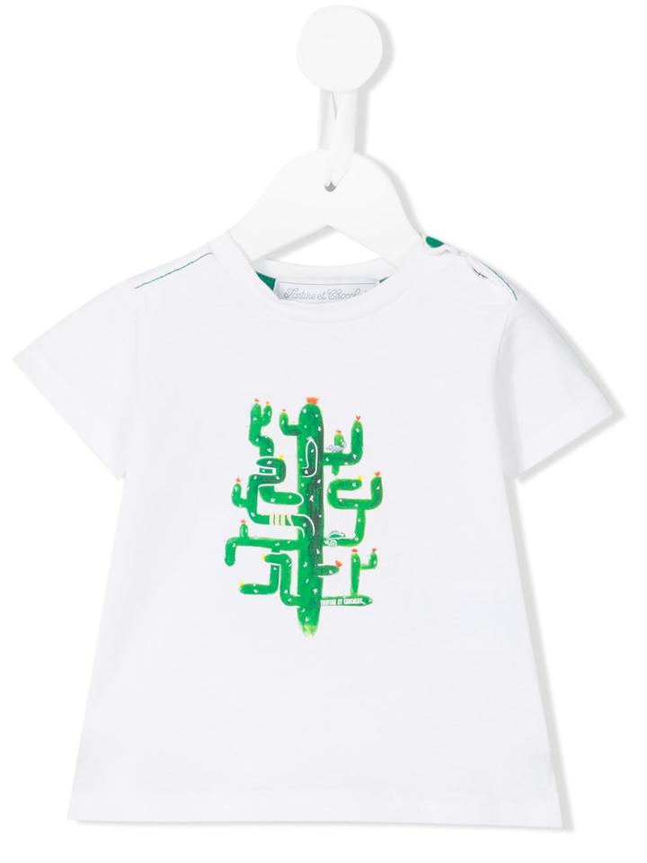 Tartine Et Chocolat - Cactus Print T-shirt - Kids - Cotton - 6 Mth, White
