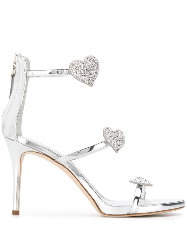 Giuseppe Zanotti Harmony Love 100 Sandals - Silver