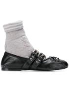 Miu Miu Sock Ballerina Flats - Black