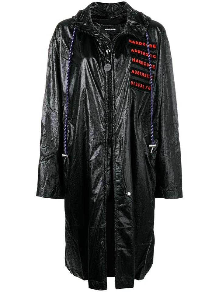 Diesel G-elin Parka Coat - Black