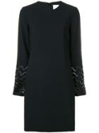 Victoria Victoria Beckham Bead Embroidered Shift Dress - Black