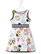 Monnalisa - Disney Floral Print Dress - Kids - Cotton/polyamide - 2 Yrs, White