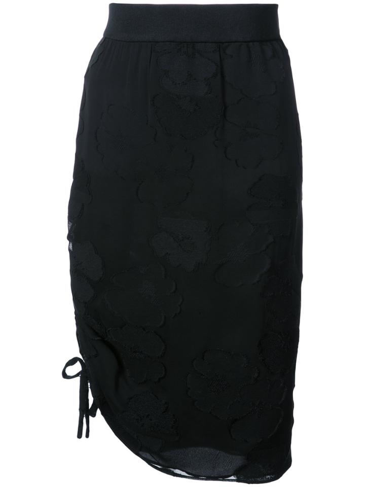 Natori Drawstring Pencil Skirt - Black