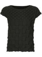 Pierrot Knit Blouse - Women - Cotton/polyester - 3, Black, Cotton/polyester, Pleats Please By Issey Miyake
