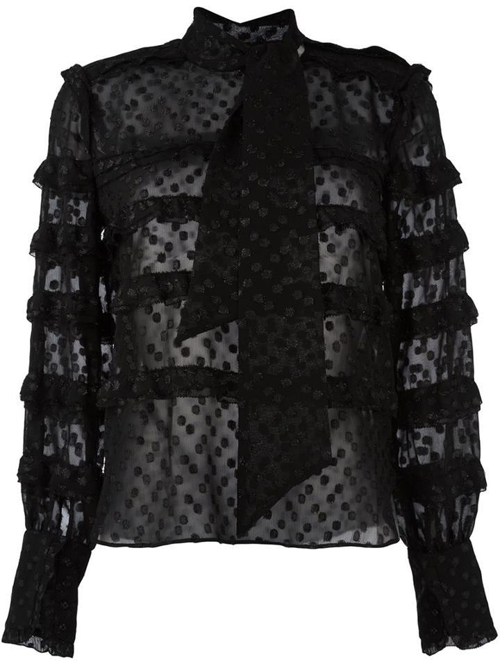 Isabel Marant 'alba' Blouse, Women's, Size: 40, Black, Polyester