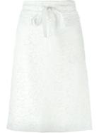 Maison Margiela Floral Lace Skirt, Women's, Size: 42, White, Viscose/polyamide/polyurethane