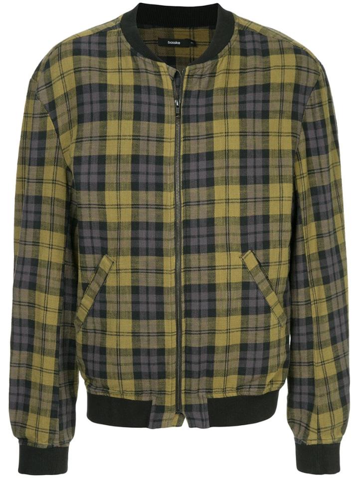 Bassike Checked Bomber Jacket - Yellow & Orange