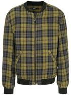 Bassike Checked Bomber Jacket - Yellow & Orange