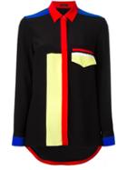 Versace Colour Block Stripe Shirt, Women's, Size: 40, Silk