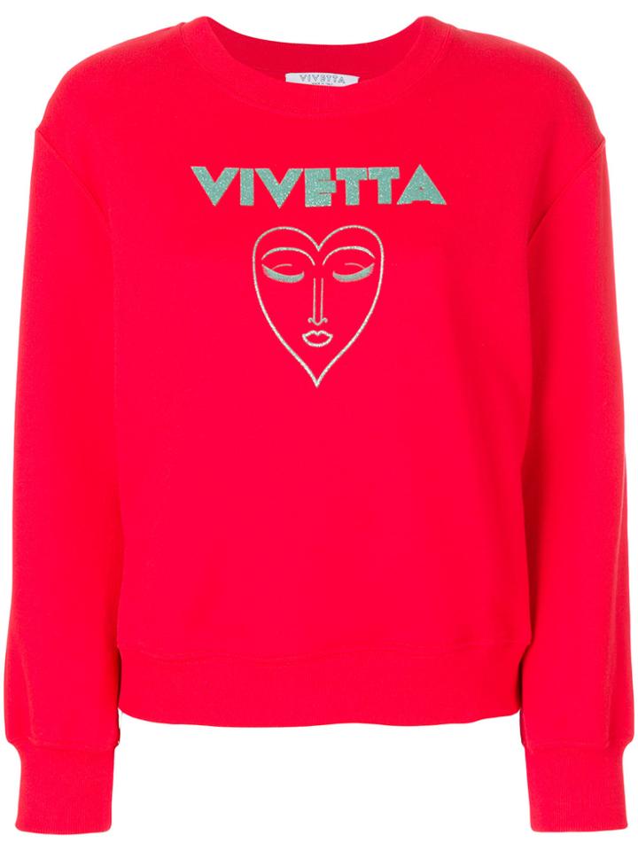 Vivetta Logo Print Sweatshirt - Red