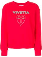Vivetta Logo Print Sweatshirt - Red