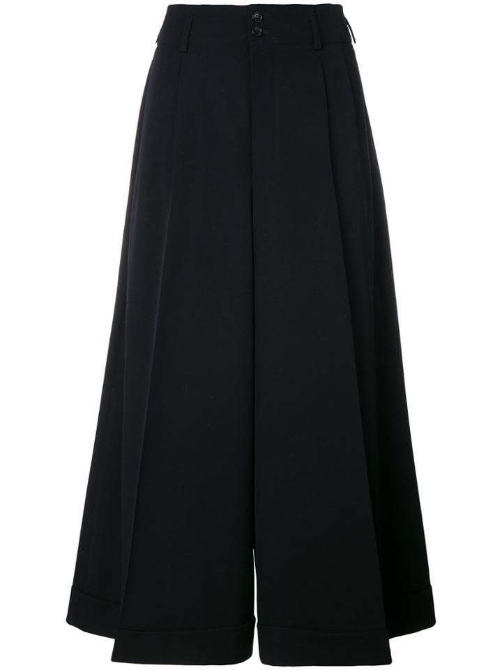 Comme Des Garçons Wide Leg Culottes - Blue