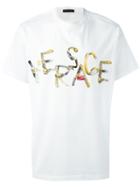 Versace Logo Illustration Print T-shirt, Men's, Size: Xl, White, Cotton