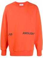 Ambush Logo Print Sweatshirt - Orange