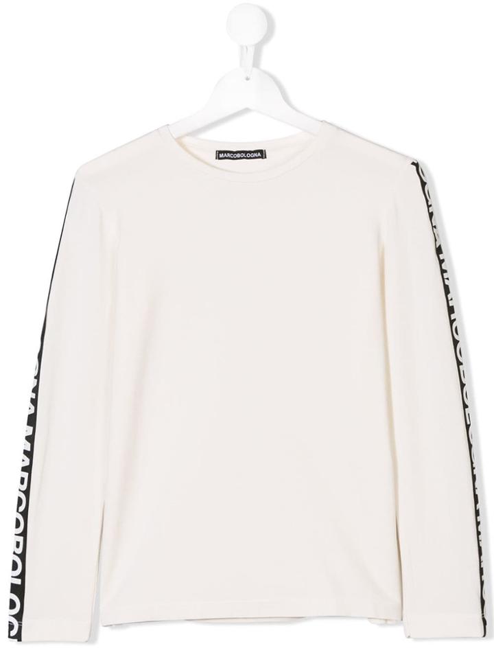 Marco Bologna Kids Teen Logo Longsleeved T-shirt - White