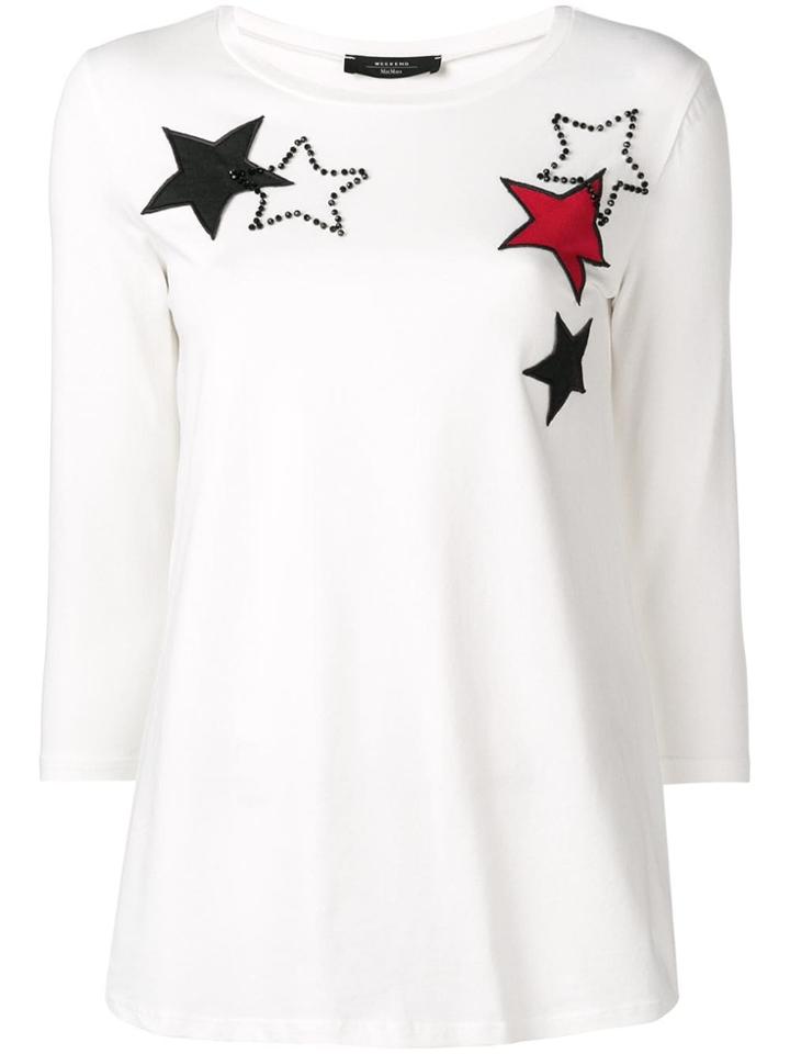 Max Mara Derris Star Embellished Sweatshirt - White