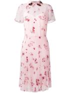 Red Valentino Floral Print Shirt Dress, Women's, Size: 42, Pink/purple, Polyester/viscose