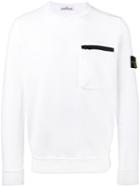 Stone Island - Zipped Pocket Sweatshirt - Men - Cotton - Xxl, White, Cotton
