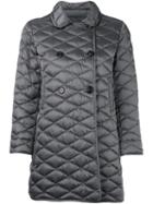 's Max Mara Double-breasted Quilted Coat, Women's, Size: 42, Grey, Polyamide