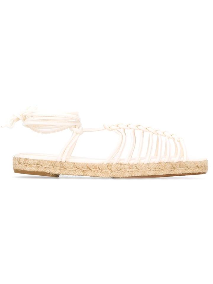 Chloé Jamie Strappy Sandals, Women's, Size: 38, White, Leather