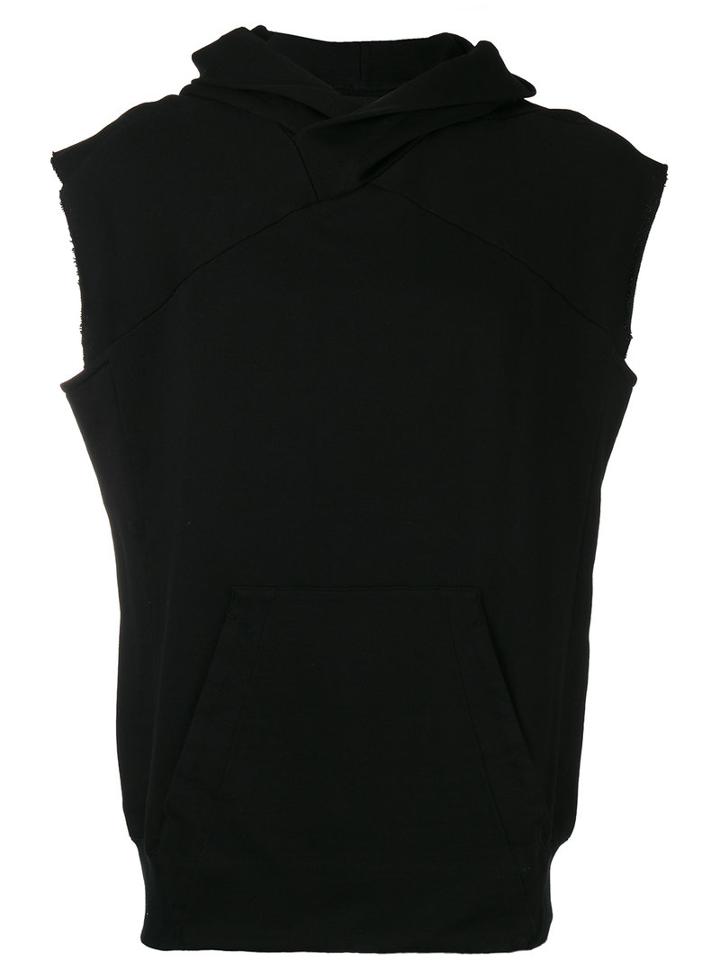 Julius - Sleeveless Hoodie - Men - Cotton - Iii, Black, Cotton
