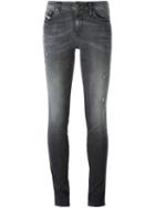 Diesel Stonewashed Skinny Jeans, Women's, Size: 29/32, Black, Cotton/polyester/spandex/elastane