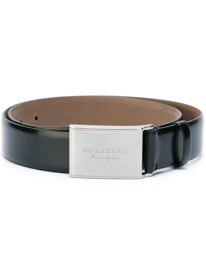 Burberry Polished Logo Buckle Belt