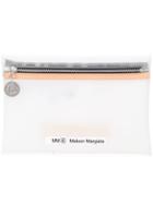 Mm6 Maison Margiela Sheer Logo Make Up Bag - White