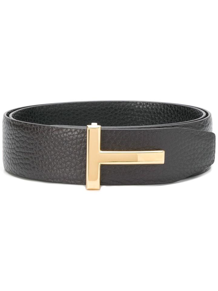 Tom Ford Logo Buckle Belt - Brown