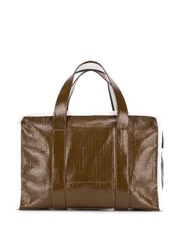Kassl Editions Check Lined Tote Bag - Brown