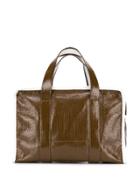 Kassl Editions Check Lined Tote Bag - Brown