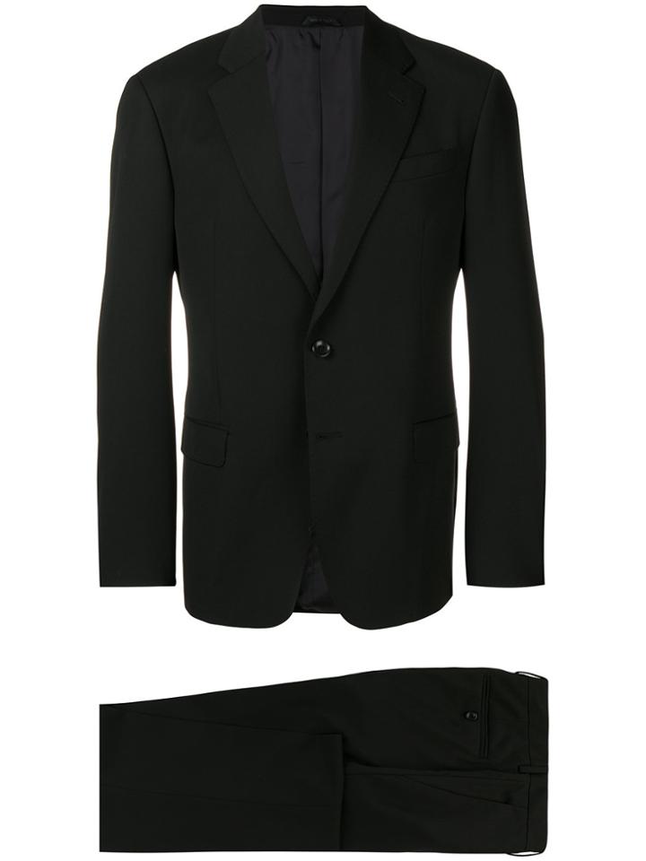 Giorgio Armani Two Piece Fitted Suit - Black