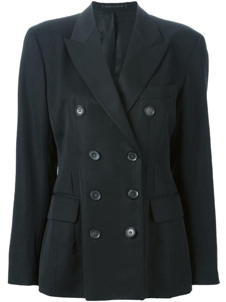 Yohji Yamamoto Pre-owned Double Breasted Blazer - Black
