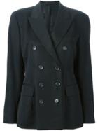Yohji Yamamoto Pre-owned Double Breasted Blazer - Black