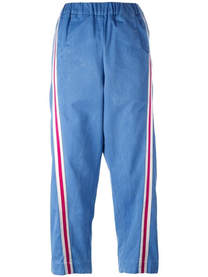 Penelophe's Sphere Side Stripe Denim Trousers, Women's, Size: Small, Blue, Cotton