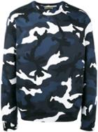 Valentino - Camouflage Sweatshirt - Men - Cotton/polyamide - L, Blue, Cotton/polyamide
