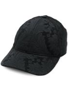 Dolce & Gabbana Floral Embroidered Cap - Black