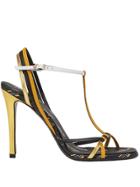 Fendi Fendimania Strappy Stiletto Sandals - Yellow