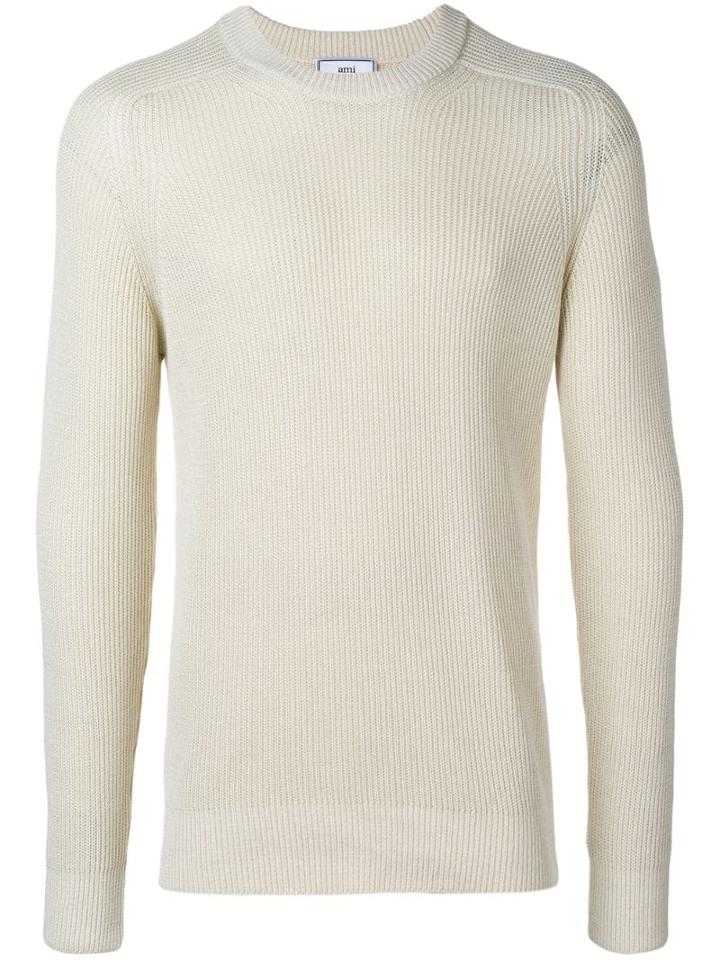 Ami Paris Crewneck Sweater - Neutrals